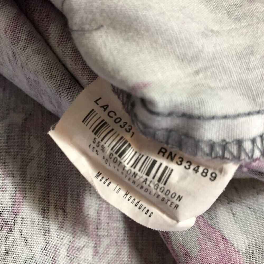 Landau Womens Scrub Top Size Small Pink Gray Black Floral Snap Pockets - Picture 7 of 10